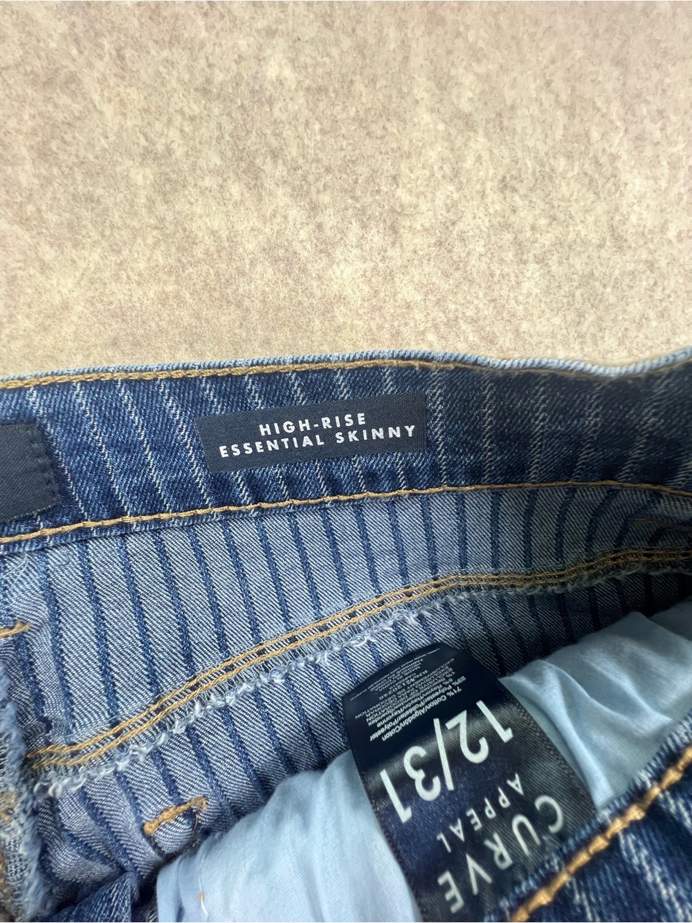 👖💙Curve Appeal High Rise Essential Skinny Pinstripe Jeans Size 12/31👖💙 - Picture 4 of 12